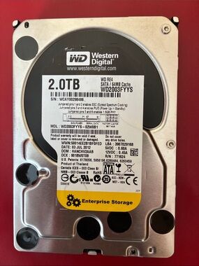 Western Digital 2.0TB Enterprise SATA Internal Hard Drive - Silver/Black